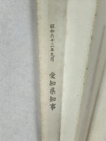 Japanese Folding Fan Sensu Vtg Bamboo Frame Japanese Carps Koi Colored 4D694