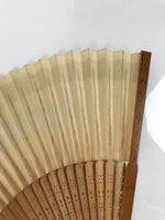 Japanese Folding Fan Sensu Vtg Bamboo Frame Kama Sutra Guide Green Blue 4D942