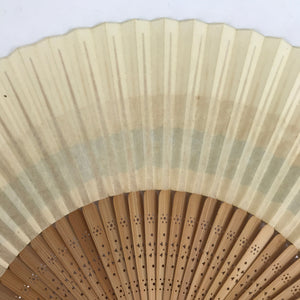 Japanese Folding Fan Sensu Vtg Bamboo Frame Kama Sutra Guide Yellow Blue 4D816