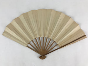 Japanese Folding Fan Sensu Vtg Bamboo Frame Kanji Characters White Black 4D648