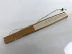 Japanese Folding Fan Sensu Vtg Bamboo Frame Morning Glory Leaves Ladybug 4D800