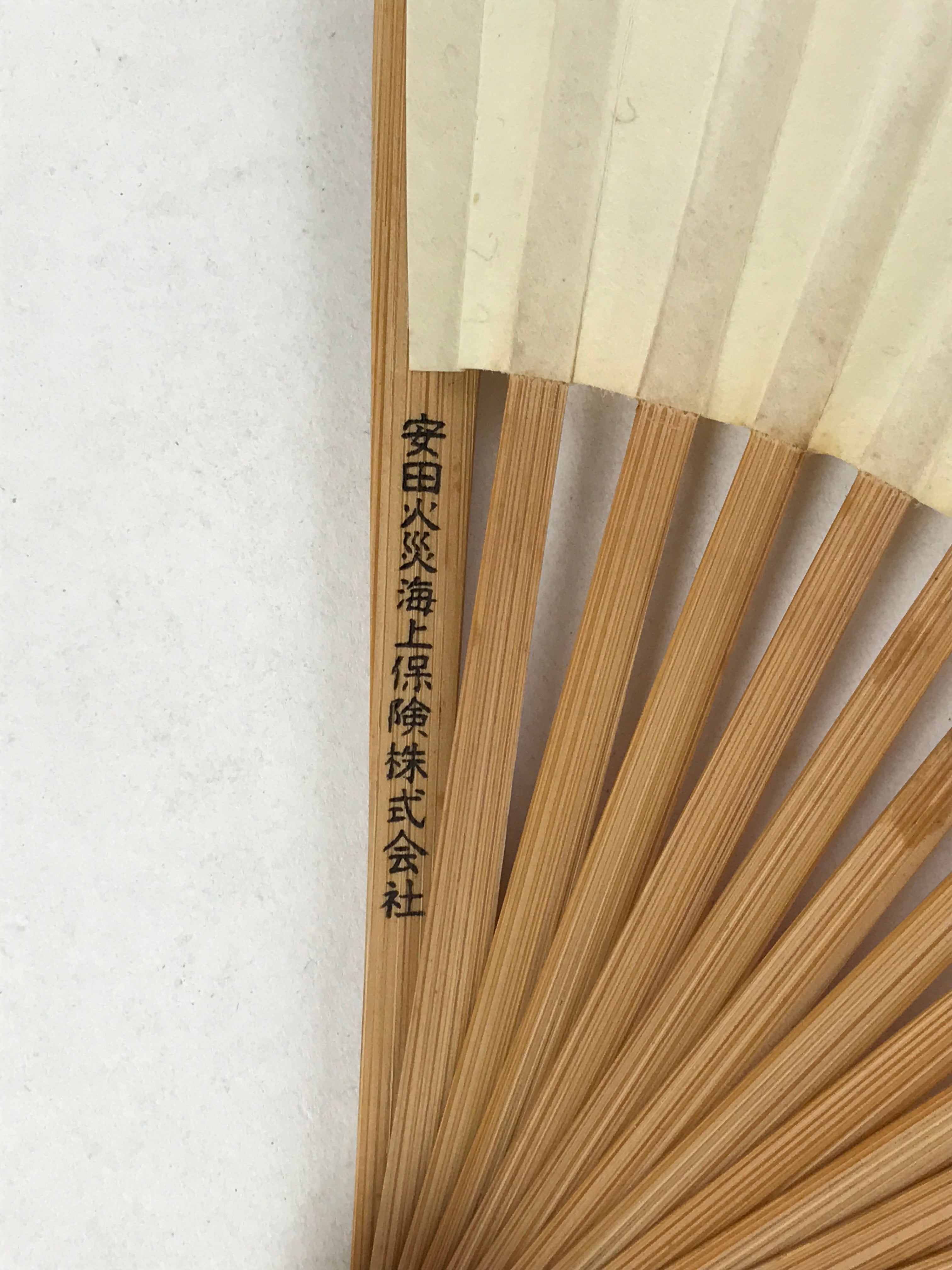 Japanese Folding Fan Sensu Vtg Bamboo Frame Retro Woman Cityscape Design 4D750