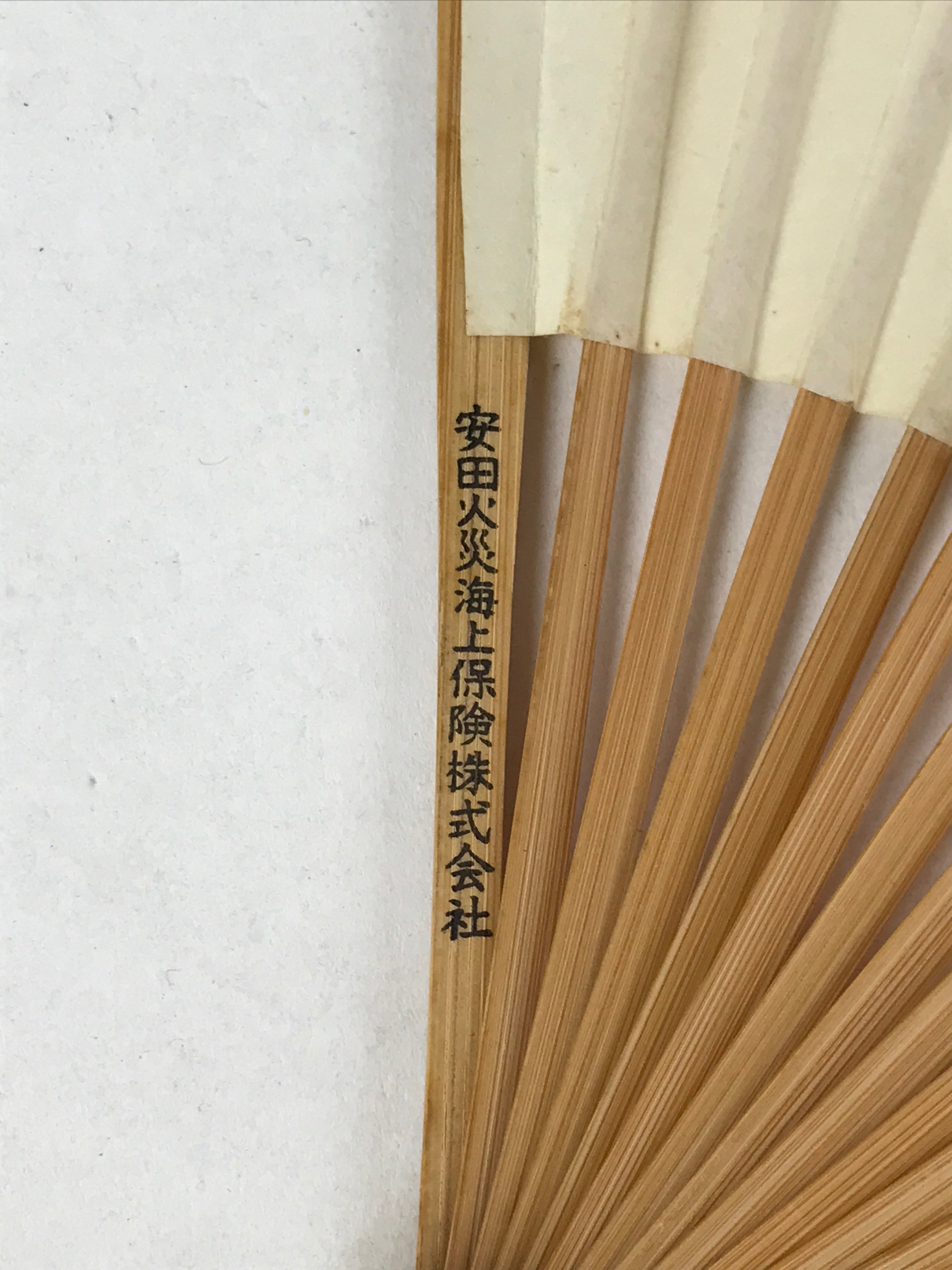 Japanese Folding Fan Sensu Vtg Bamboo Frame Retro Woman Cityscape Design 4D757