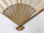 Japanese Folding Fan Sensu Vtg Bamboo Frame Rising Sun National Flag Red 4D738