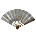Japanese Folding Fan Sensu Vtg Bamboo Frame Sakura Petal Uroku Pattern 4D952