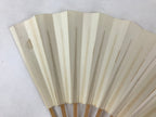 Japanese Folding Fan Sensu Vtg Bamboo Frame Simple Blank White 4D729
