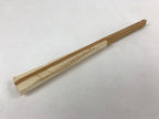 Japanese Folding Fan Sensu Vtg Bamboo Frame Simple Blank White 4D729