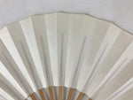 Japanese Folding Fan Sensu Vtg Bamboo Frame Simple Blank White 4D734