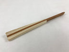 Japanese Folding Fan Sensu Vtg Bamboo Frame Simple Blank White 4D736