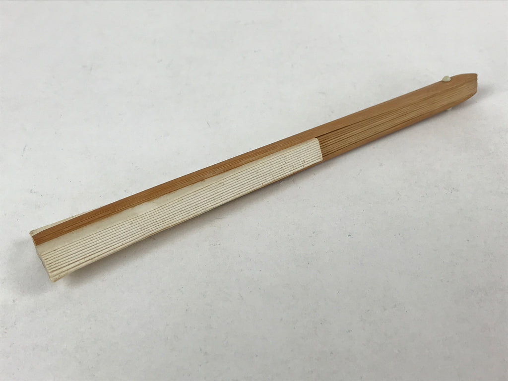 Japanese Folding Fan Sensu Vtg Bamboo Frame Simple Blank White 4D762