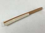 Japanese Folding Fan Sensu Vtg Bamboo Frame Simple Blank White 4D762