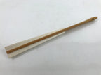 Japanese Folding Fan Sensu Vtg Bamboo Frame Simple Blank White 4D794