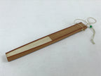 Japanese Folding Fan Sensu Vtg Bamboo Frame Small Iris Ayame Purple 4D741