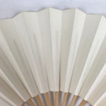 Japanese Folding Fan Sensu Vtg Bamboo Frame Small Simple Blank White 4D831