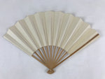 Japanese Folding Fan Sensu Vtg Bamboo Frame White Plain No Writing Simple 4D644