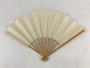 Japanese Folding Fan Sensu Vtg Bamboo Frame White Plain No Writing Simple 4D662