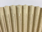 Japanese Folding Fan Sensu Vtg Bamboo Yacht Kanji Characters Cream Seal 4D665