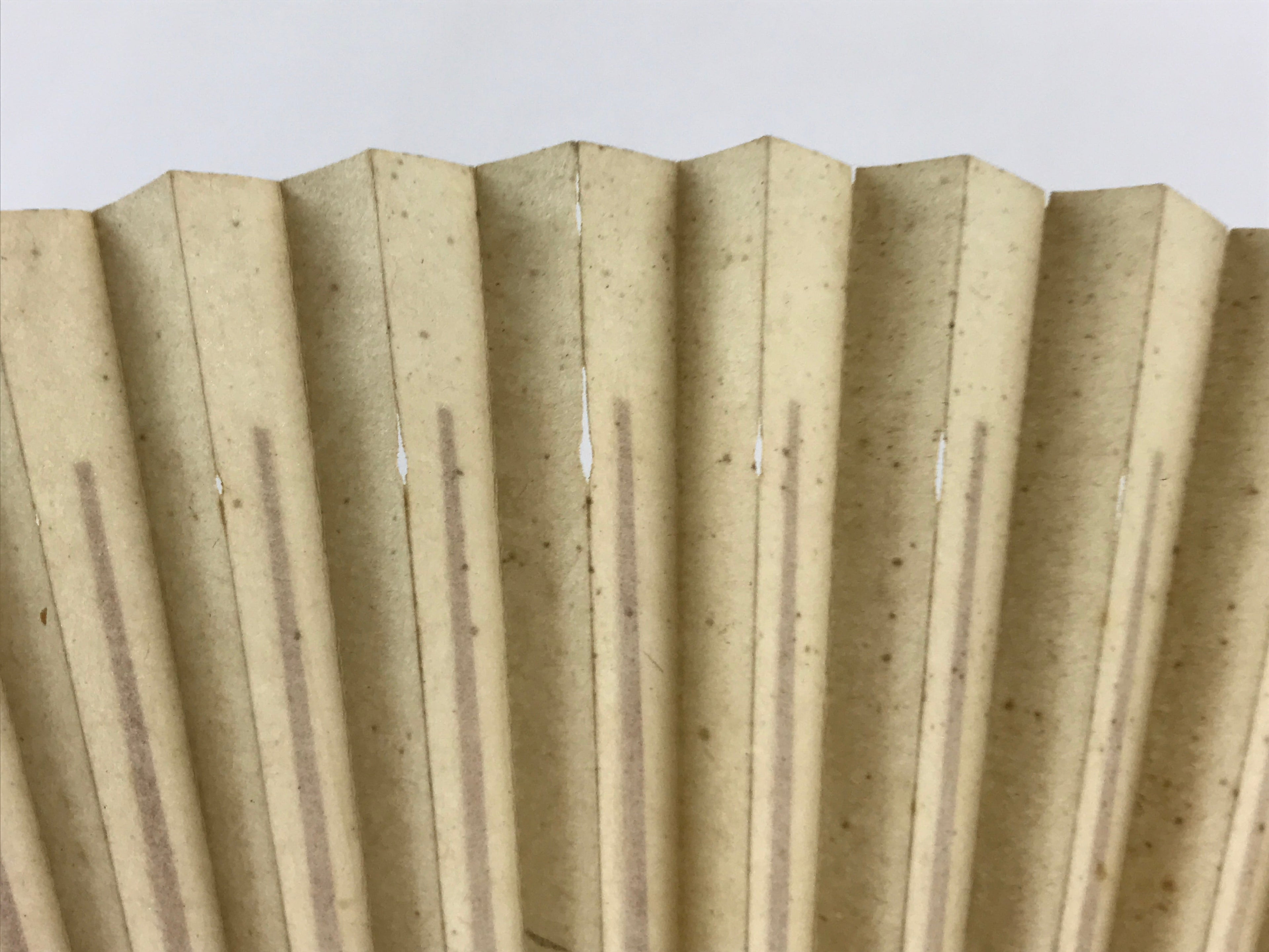 Japanese Folding Fan Sensu Vtg Bamboo Yacht Kanji Characters Cream Seal 4D665