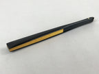 Japanese Folding Fan Sensu Vtg Black Bamboo Frame Gold Silver W/ Box 4D708