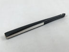 Japanese Folding Fan Sensu Vtg Black Bamboo Frame Gold Silver W/ Box 4D708