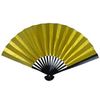 Japanese Folding Fan Sensu Vtg Lacquered Bamboo Frame Gold Silver Formal 4D859