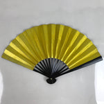 Japanese Folding Fan Sensu Vtg Lacquered Bamboo Frame Gold Silver Formal 4D859