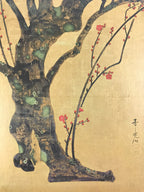 Japanese Folding Screen Art Reproduction Plum Blossoms Ogata Korin Byobu FL256