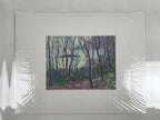 Japanese Forest Trees Scenery Pastel Drawing Art Signed Yoshihiro Hagino FL338