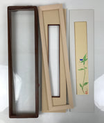 Japanese Framed Artwork Tanzaku Shikishi Board Tsuyukusa Dayflower Color FR35