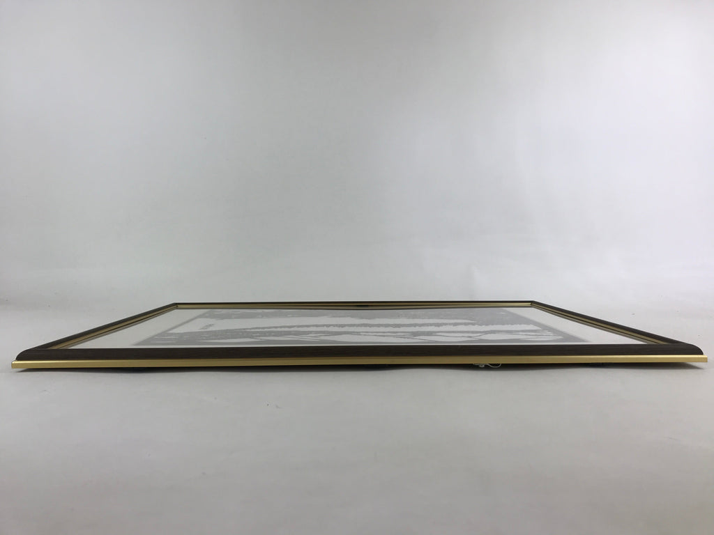 Japanese Framed Katagami Vtg Kimono Stencil Amanohashidate Kyoto Vista FR18