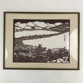 Japanese Framed Katagami Vtg Kimono Stencil Amanohashidate Kyoto Vista FR18