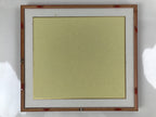 Japanese Framed Washi Paper Camellia Flowers Art Vtg Tsubaki Red Green FR23