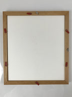 Japanese Framed Washi Paper Zodiac Rooster Art Vtg Traditional Craft Red FR22