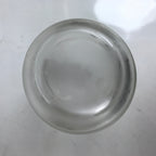 Japanese Frosted Glass Teacup Vtg Black Gold Nadeshiko Flower Yunomi TC445