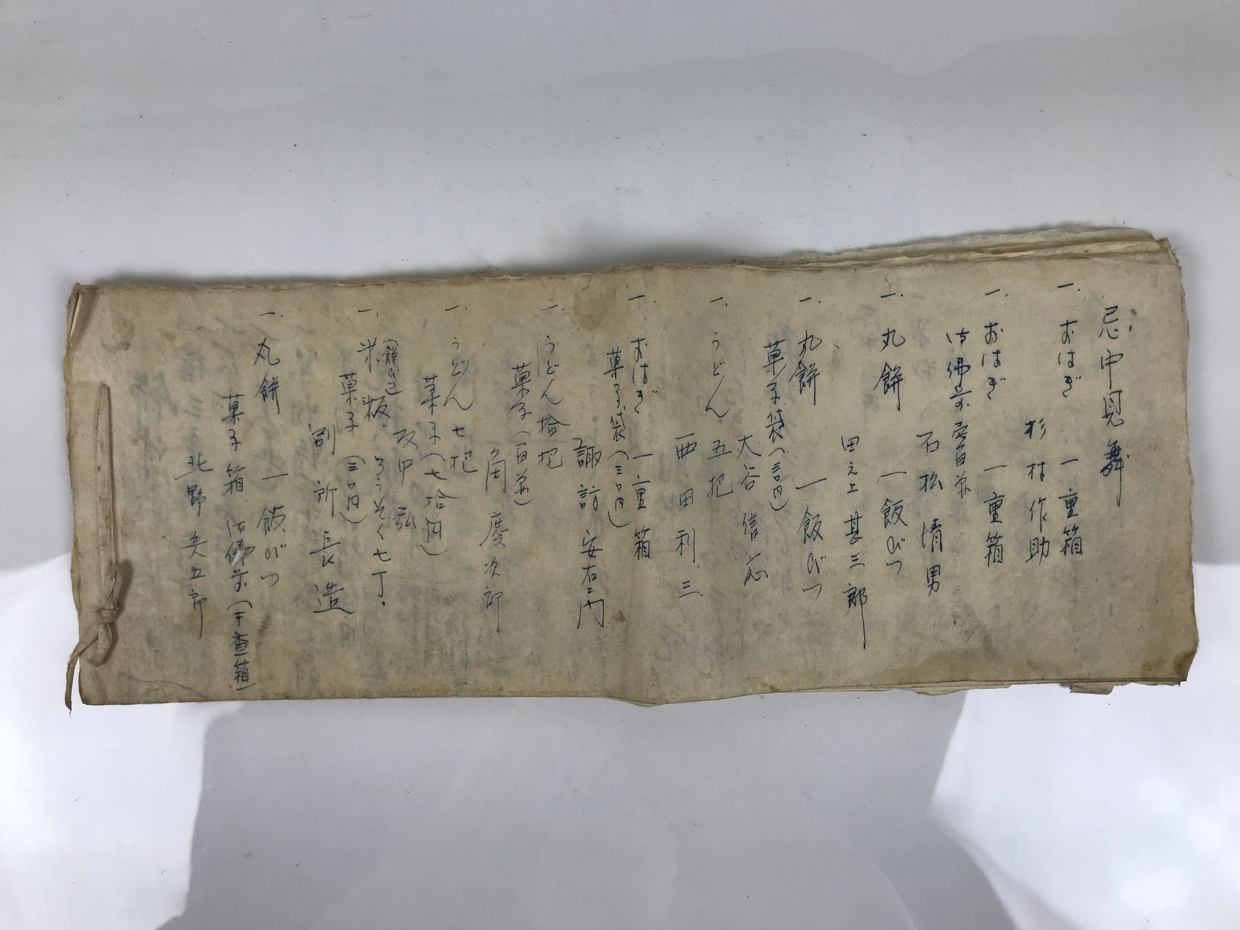 Japanese Funeral Record Guest Book Vtg Soshiki Shojiki C1960 Washi Paper P425