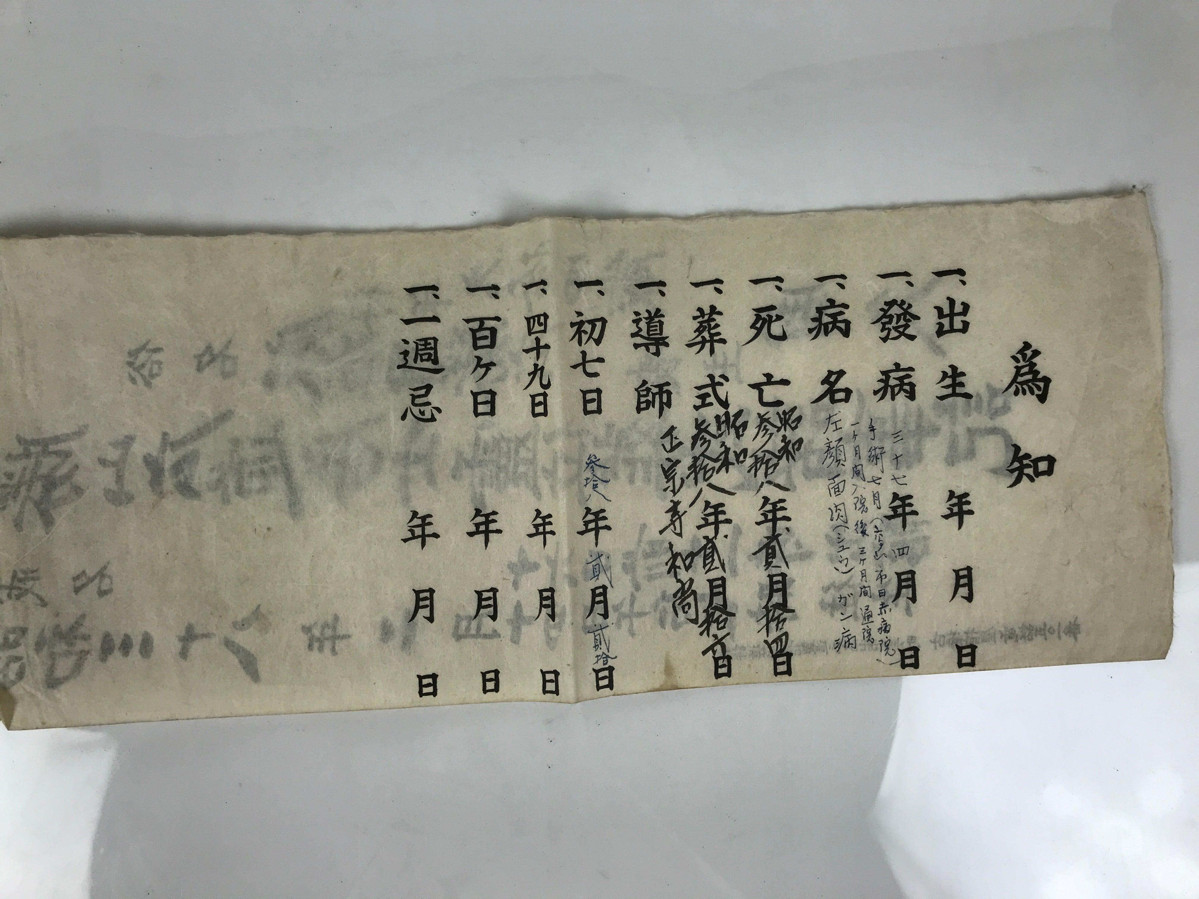 Japanese Funeral Record Guest Book Vtg Soshiki Shojiki C1960 Washi Paper P425