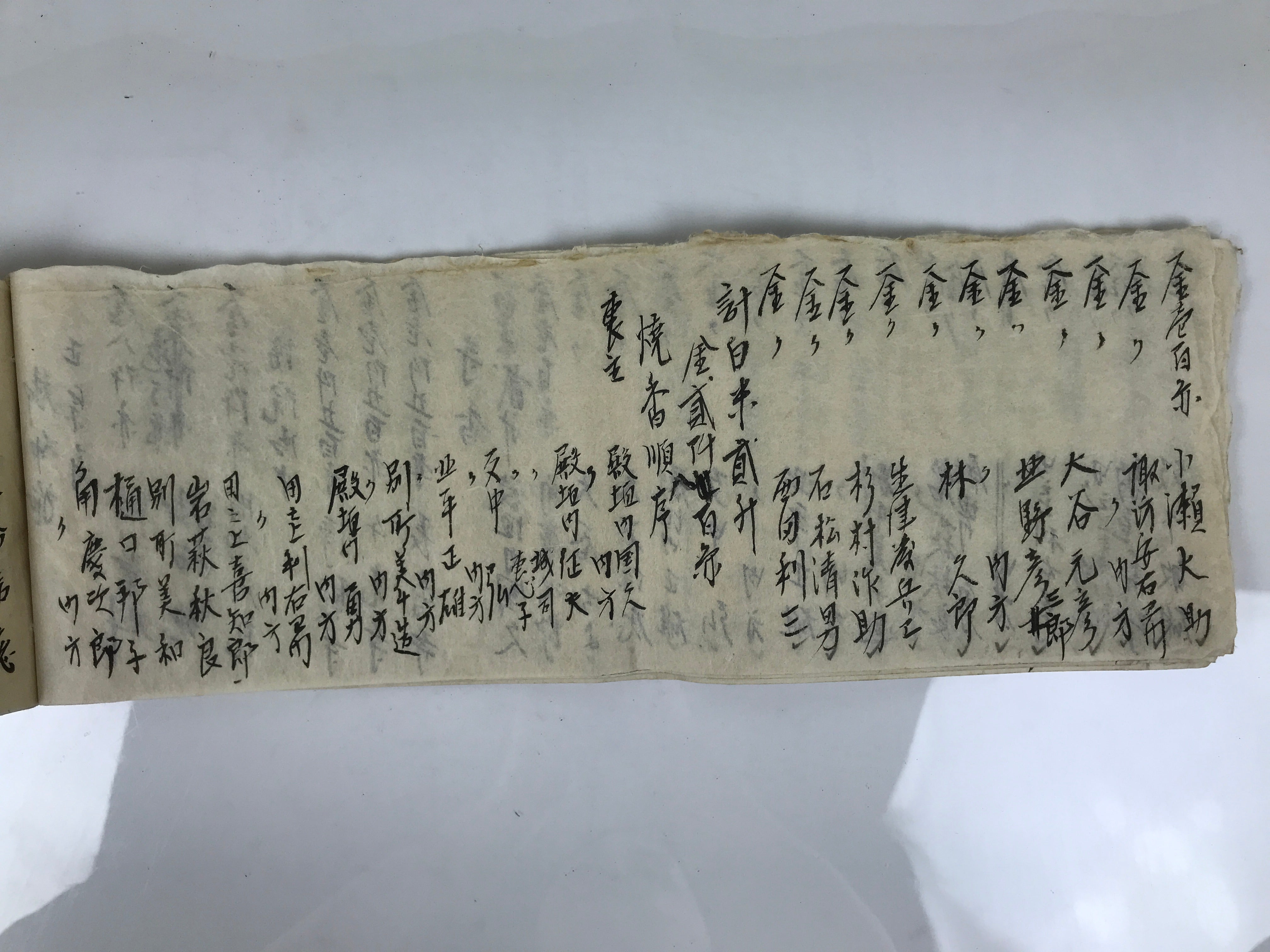 Japanese Funeral Record Guest Book Vtg Soshiki Shojiki C1960 Washi Paper P427