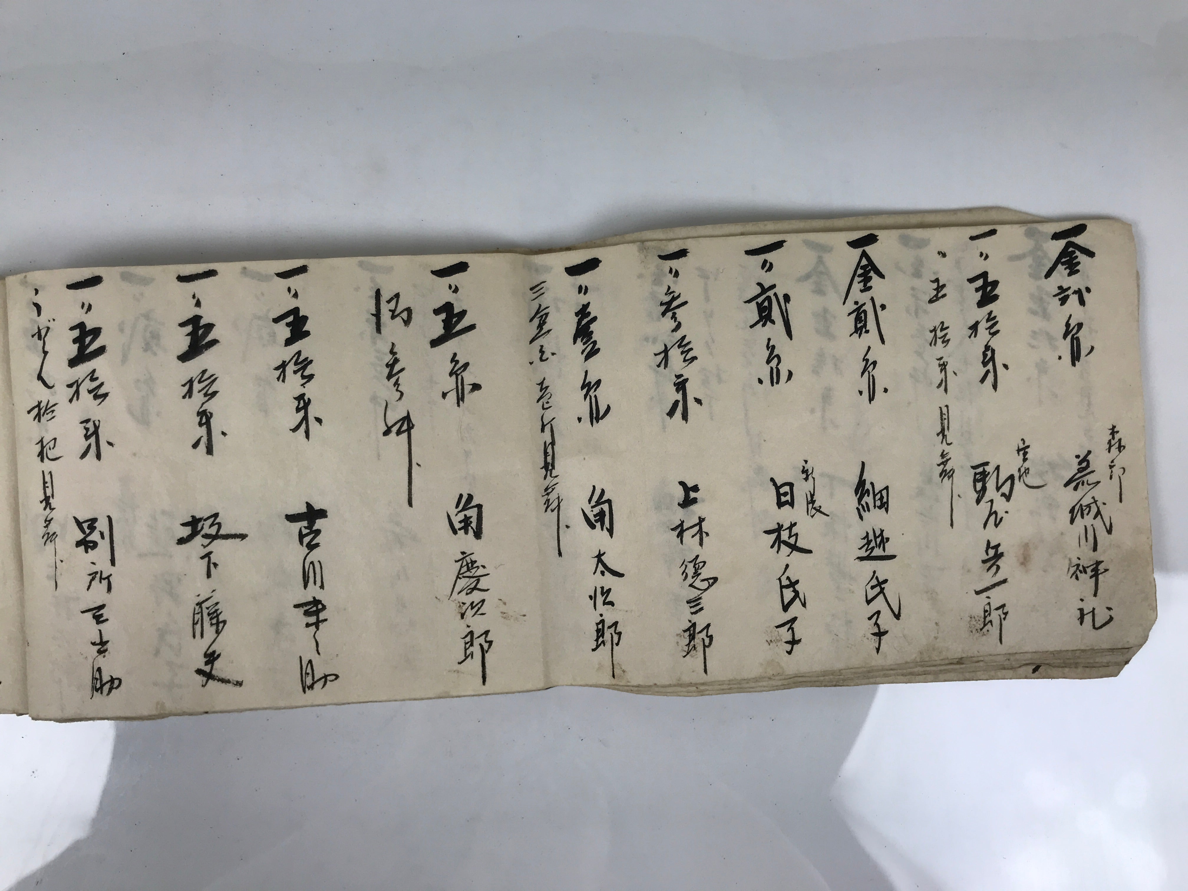 Japanese Funeral Record Guest Book Vtg Tamagushi Hikaecho C1930 Washi Paper P428