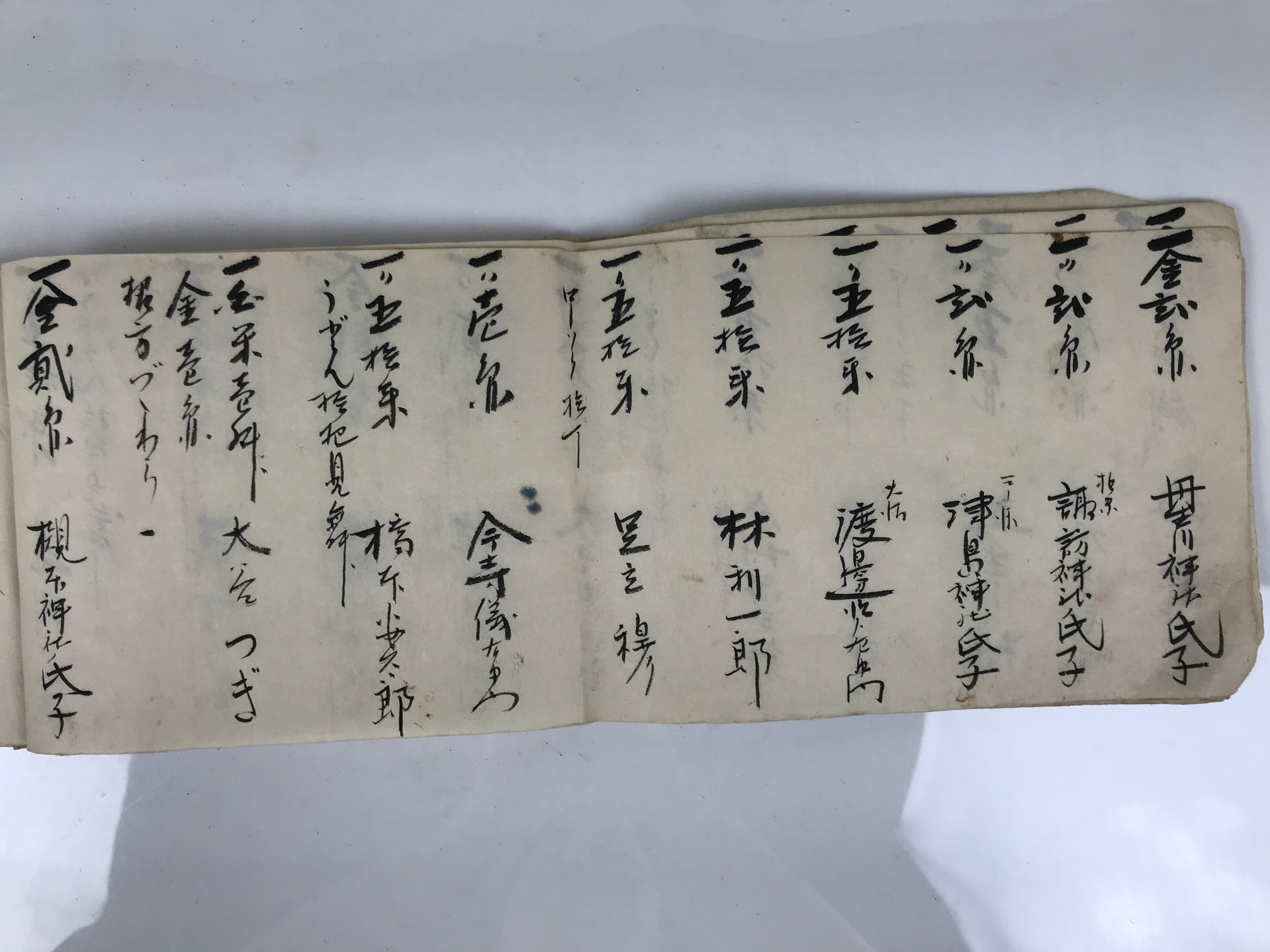 Japanese Funeral Record Guest Book Vtg Tamagushi Hikaecho C1930 Washi Paper P428