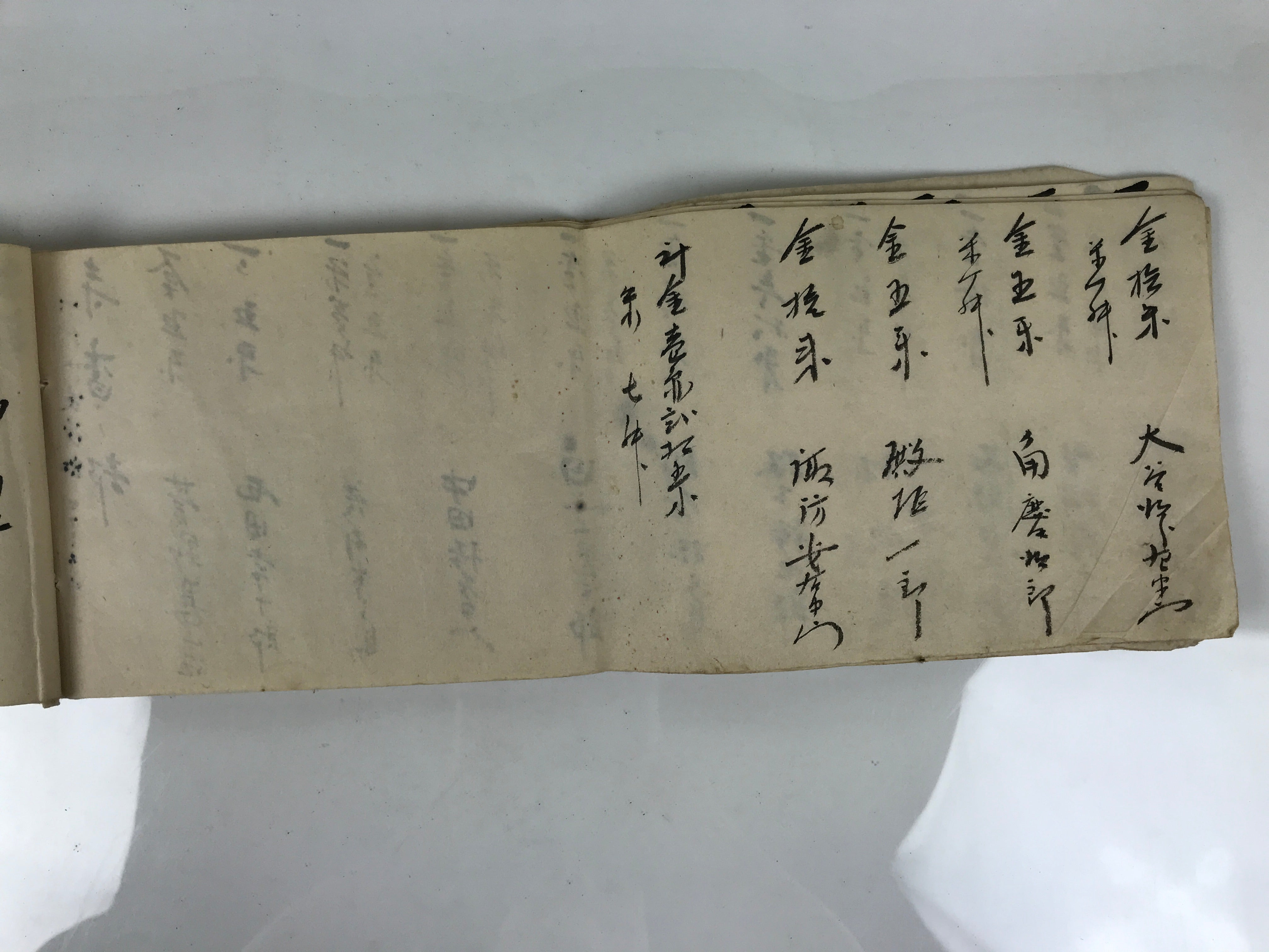 Japanese Funeral Record Guest Book Vtg Tamagushi Hikaecho C1930 Washi Paper P428
