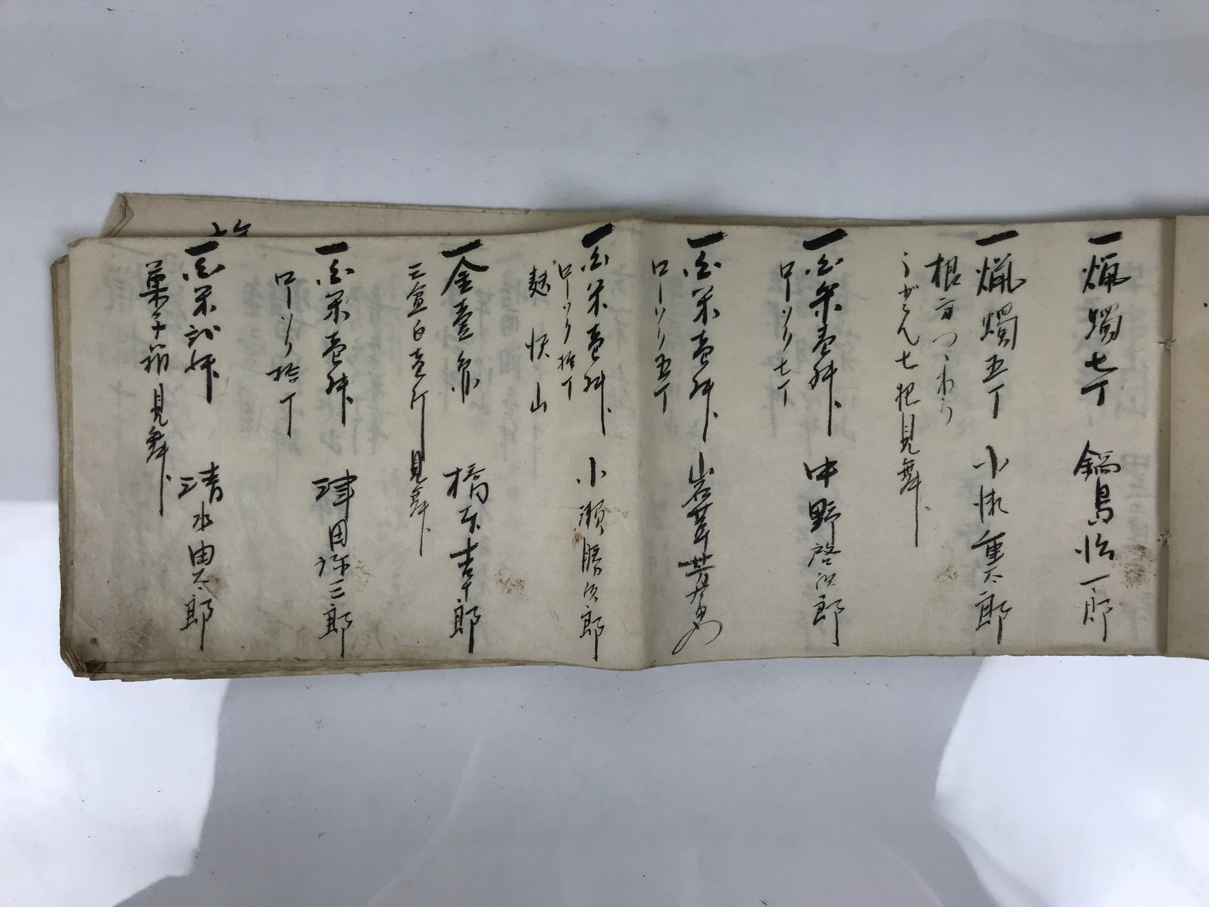 Japanese Funeral Record Guest Book Vtg Tamagushi Hikaecho C1930 Washi Paper P428