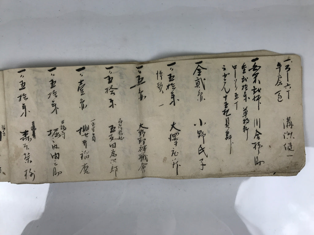 Japanese Funeral Record Guest Book Vtg Tamagushi Hikaecho C1930 Washi Paper P428