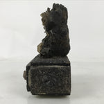 Japanese Galena Quartz Crystal Viewing Stone Zen Buddhist Suiseki Statue JK851