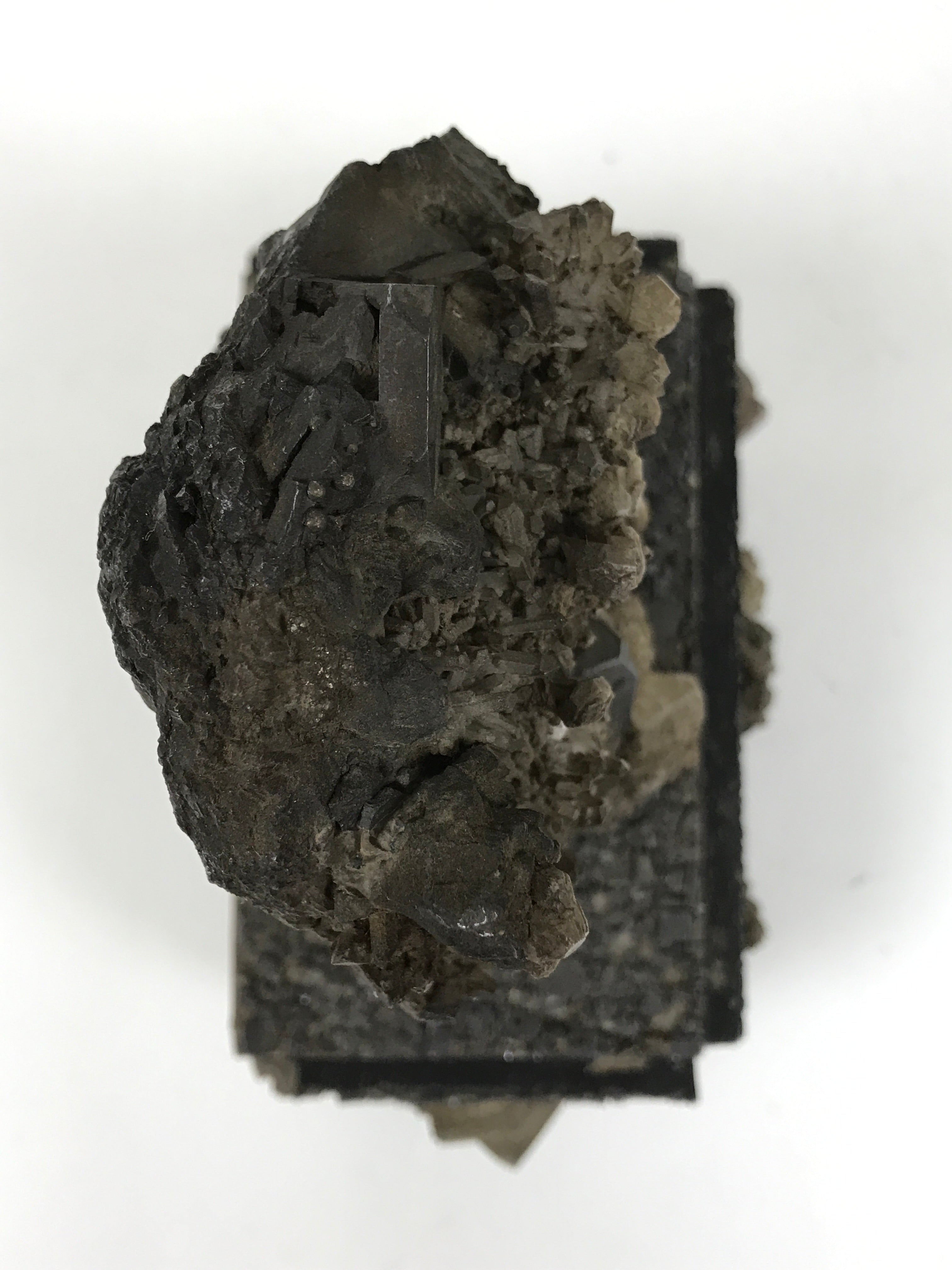 Japanese Galena Quartz Crystal Viewing Stone Zen Buddhist Suiseki Statue JK851