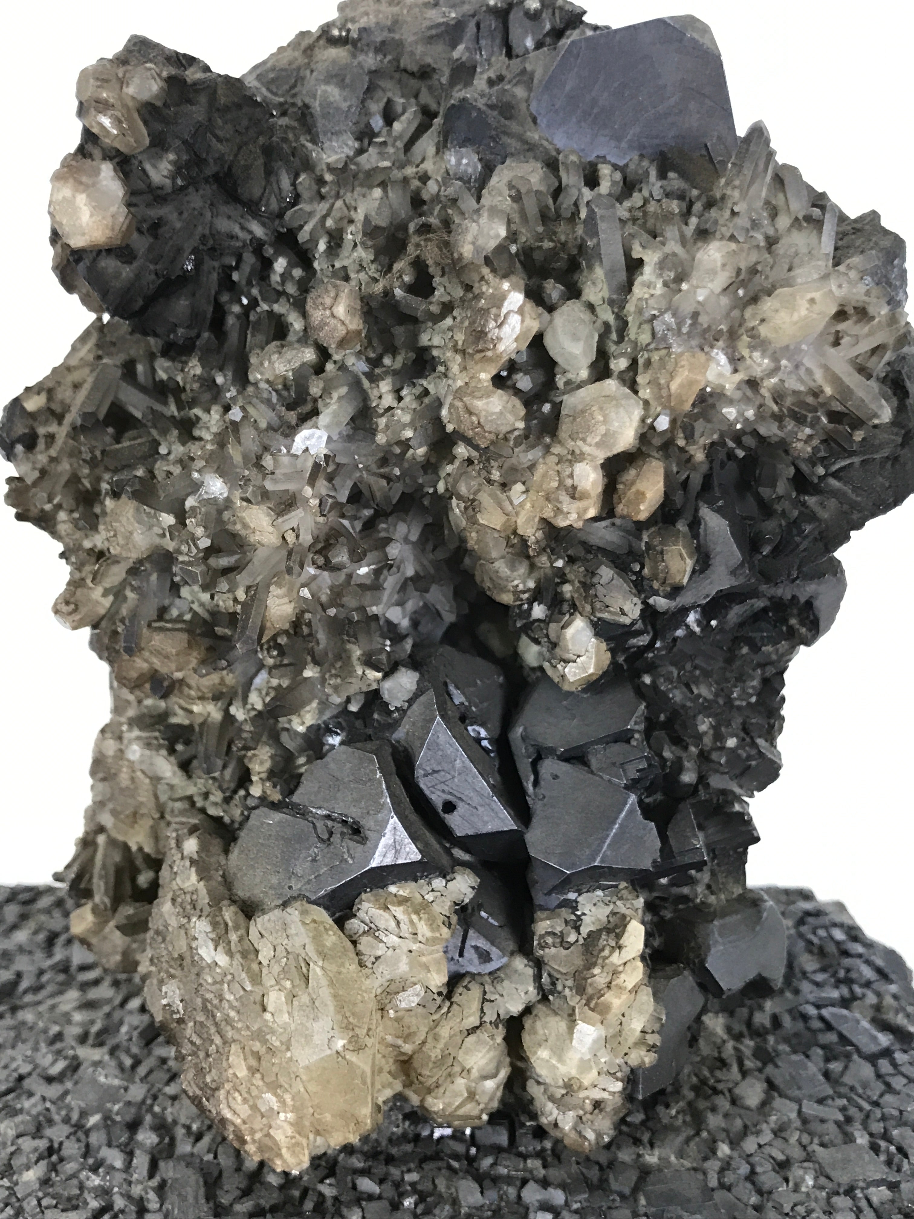 Japanese Galena Quartz Crystal Viewing Stone Zen Buddhist Suiseki Statue JK851