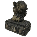 Japanese Galena Quartz Crystal Viewing Stone Zen Buddhist Suiseki Statue JK851