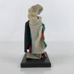 Japanese Geisha Doll Vtg Nihon Ningyo Silk Wood Traditional Craft KF719