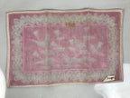 Japanese Genemon Fabric Tea Mat Vtg Small Rectangle Red Dandelion Tanpopo KB100