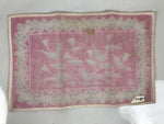 Japanese Genemon Fabric Tea Mat Vtg Small Rectangle Red Dandelion Tanpopo KB100