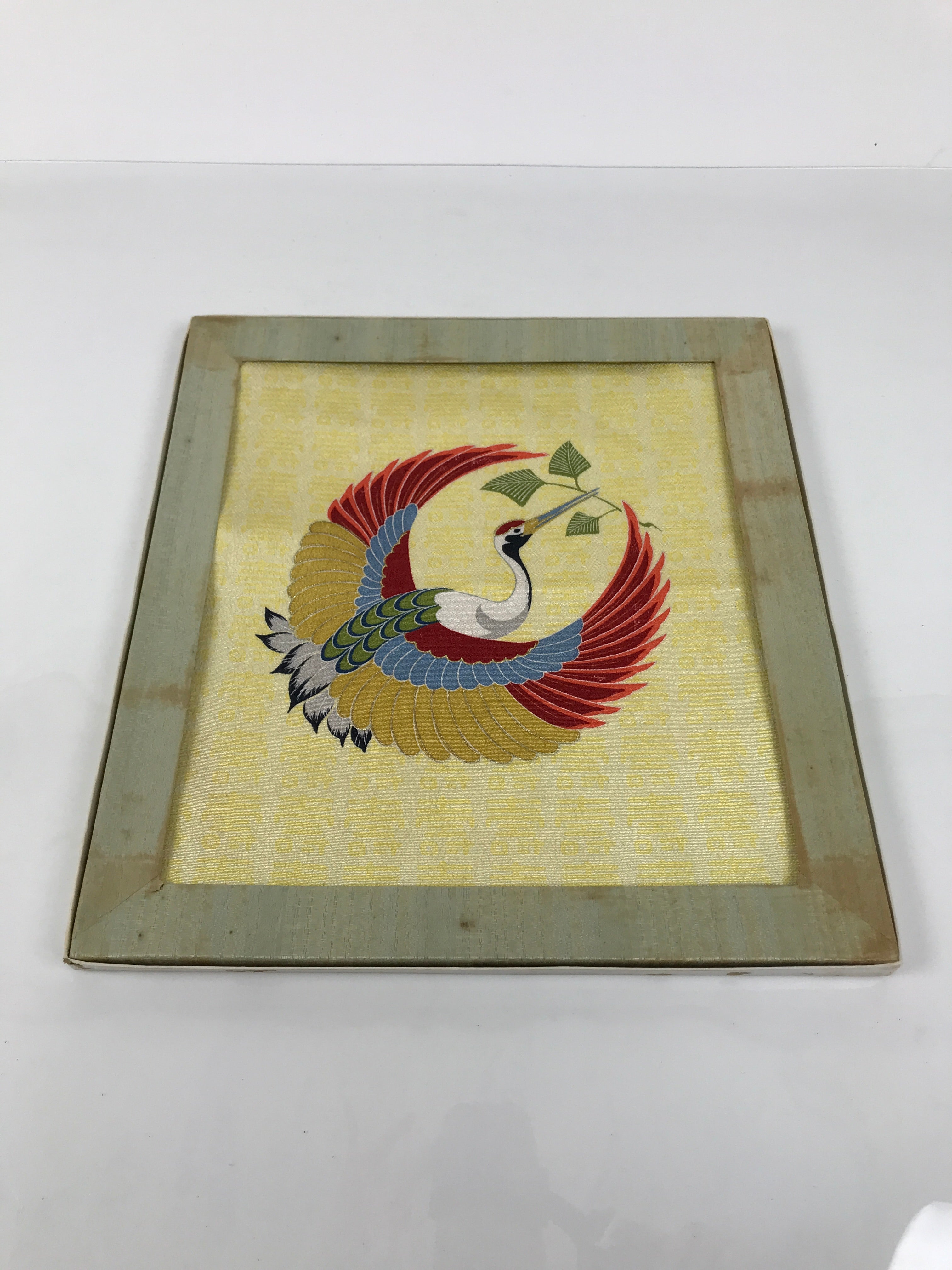 Japanese Gift Envelopes Silk Cover Vtg Crane Tsuru Fukusa Wedding Birth BA835
